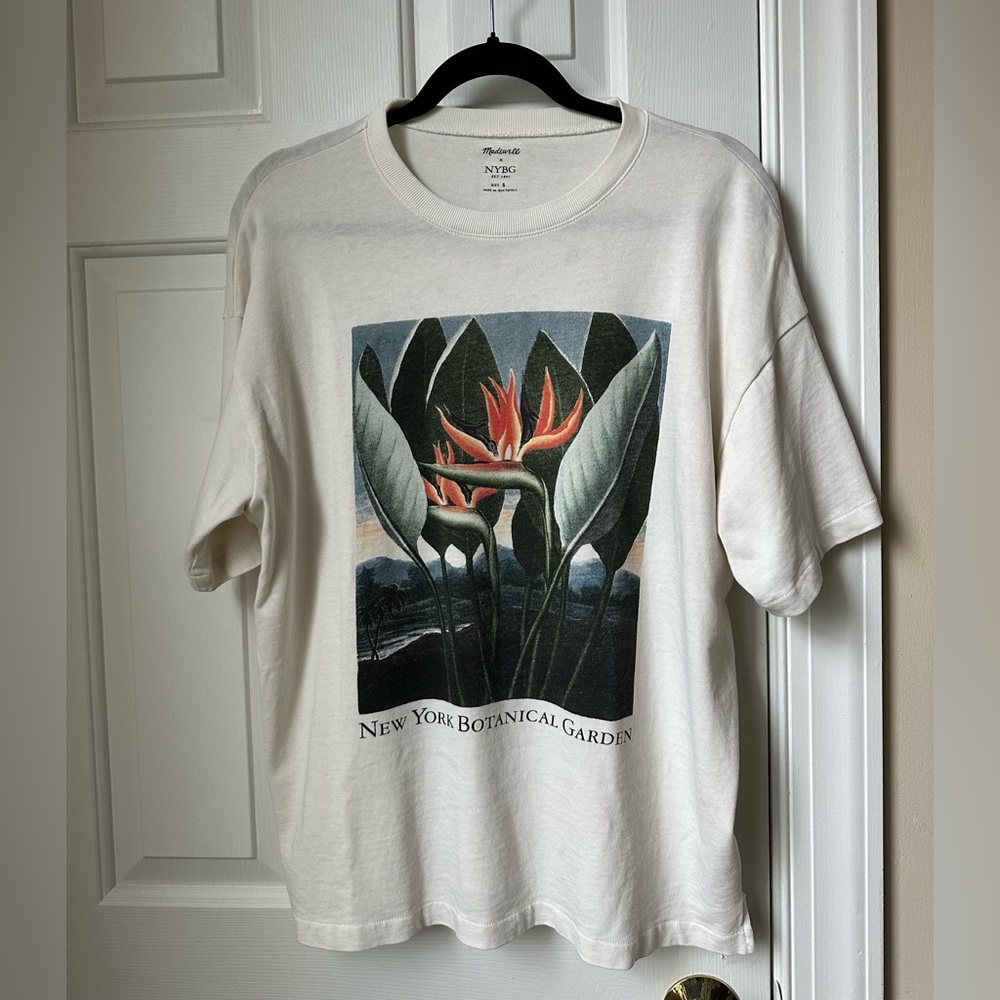 Madewell x NYBG Cream Botanical Graphic T-Shirt